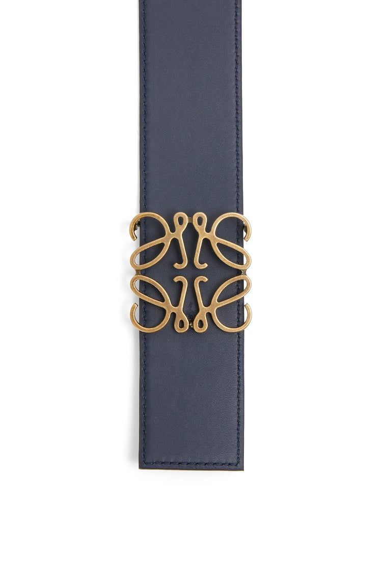 Reversible Anagram belt in soft grained calfskin and smooth calfskin