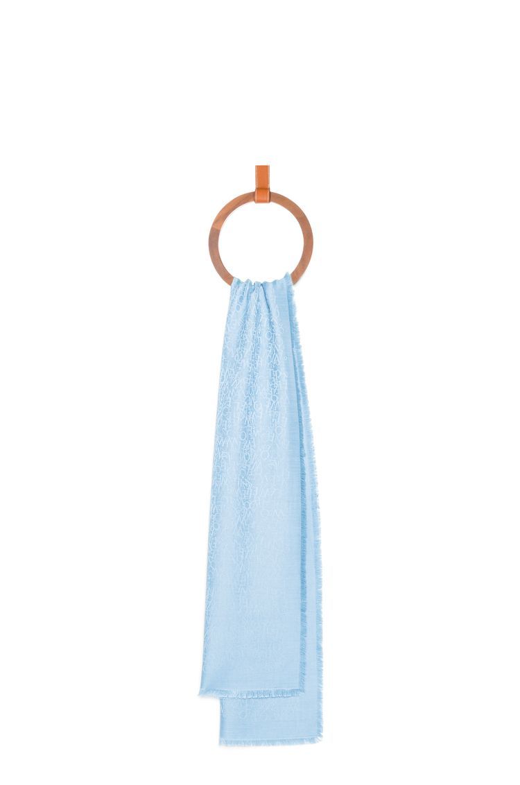 Scarf in silk and wool
