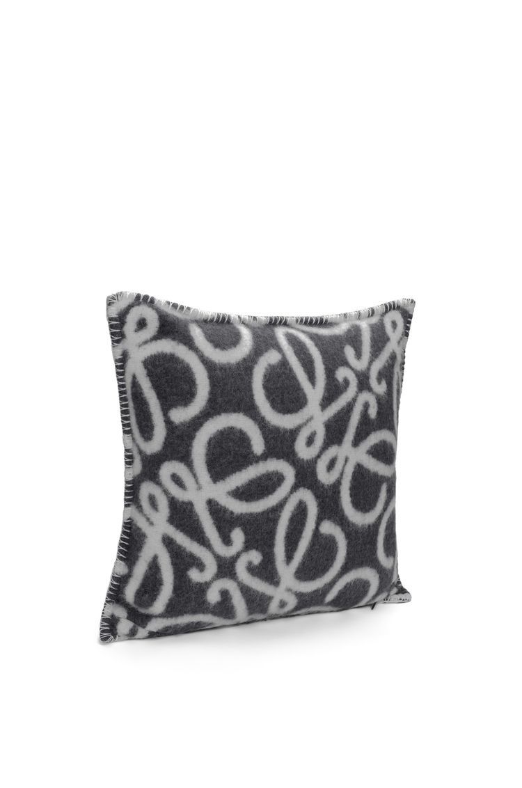 Anagram cushion in alpaca and wool