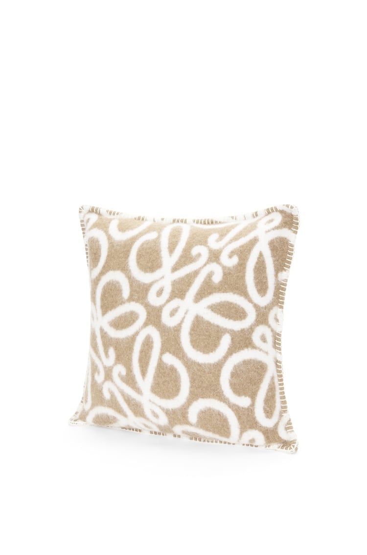 Anagram cushion in alpaca and wool