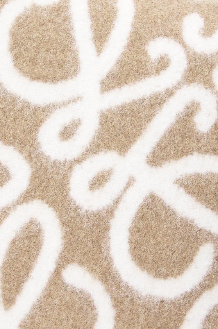 Anagram cushion in alpaca and wool