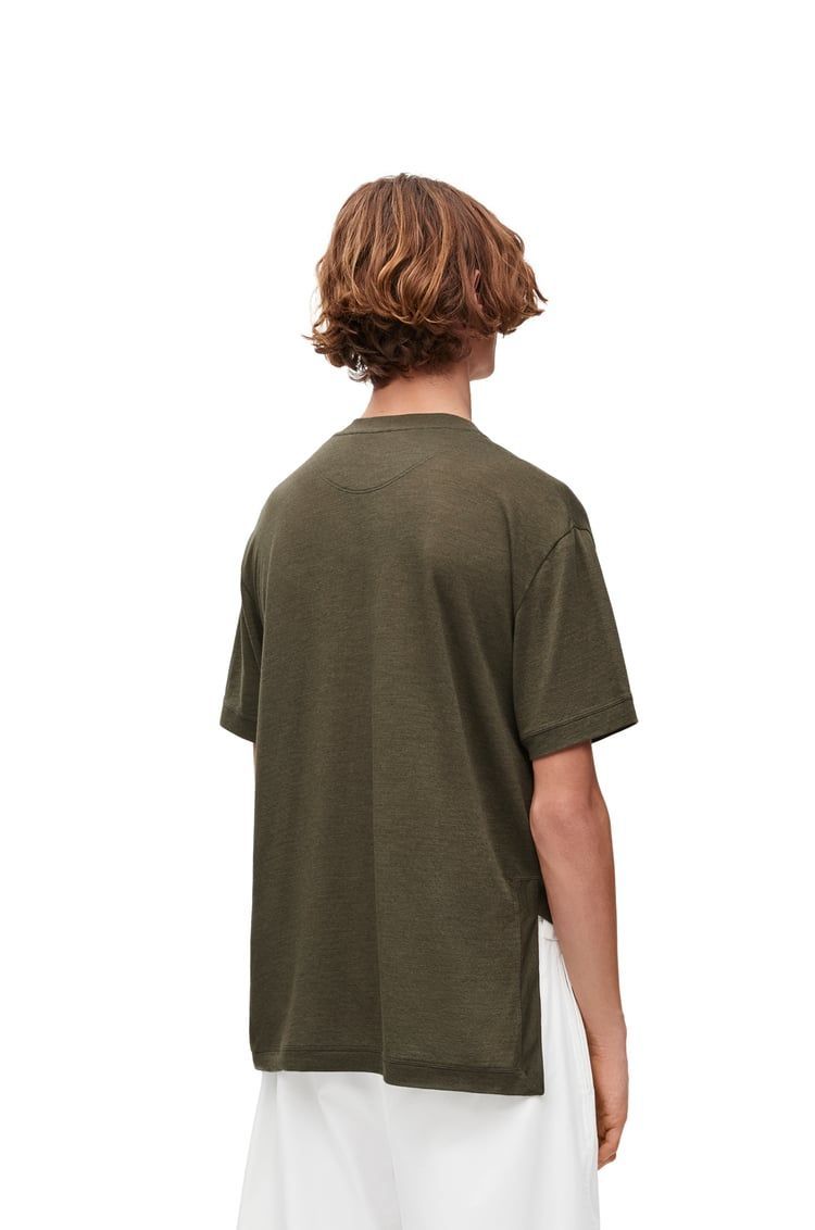 Asymmetric T-shirt in cotton blend