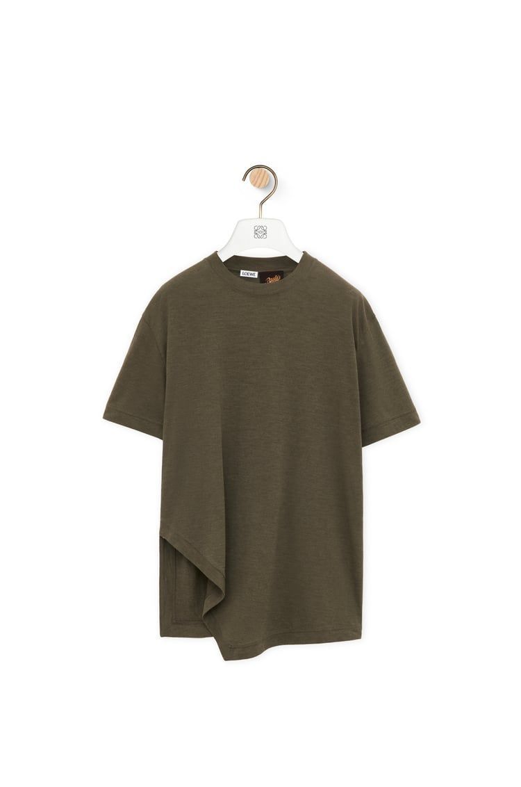 Asymmetric T-shirt in cotton blend