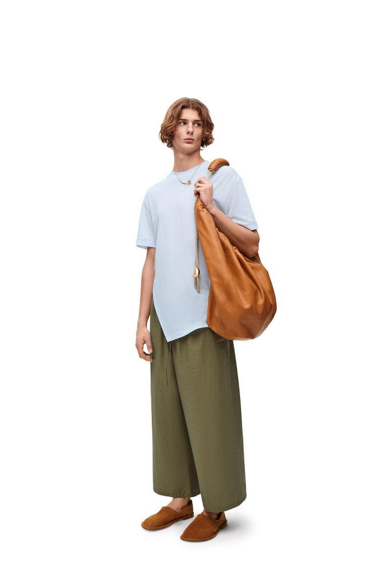 Asymmetric T-shirt in cotton blend