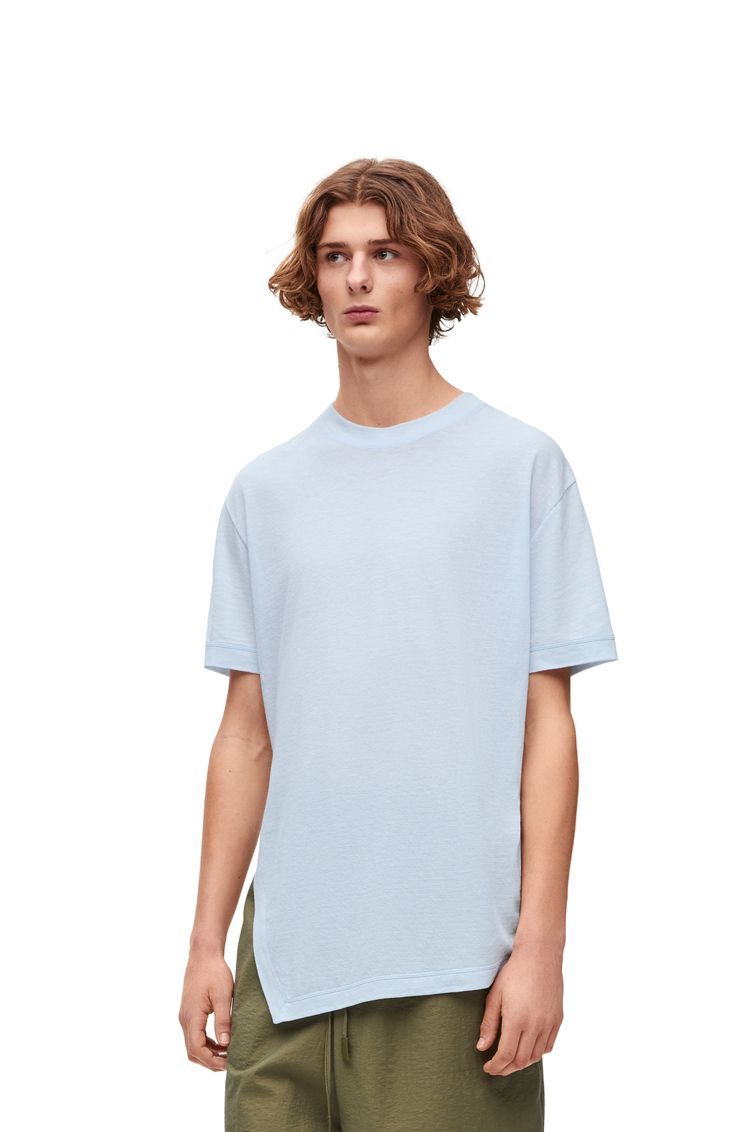 Asymmetric T-shirt in cotton blend