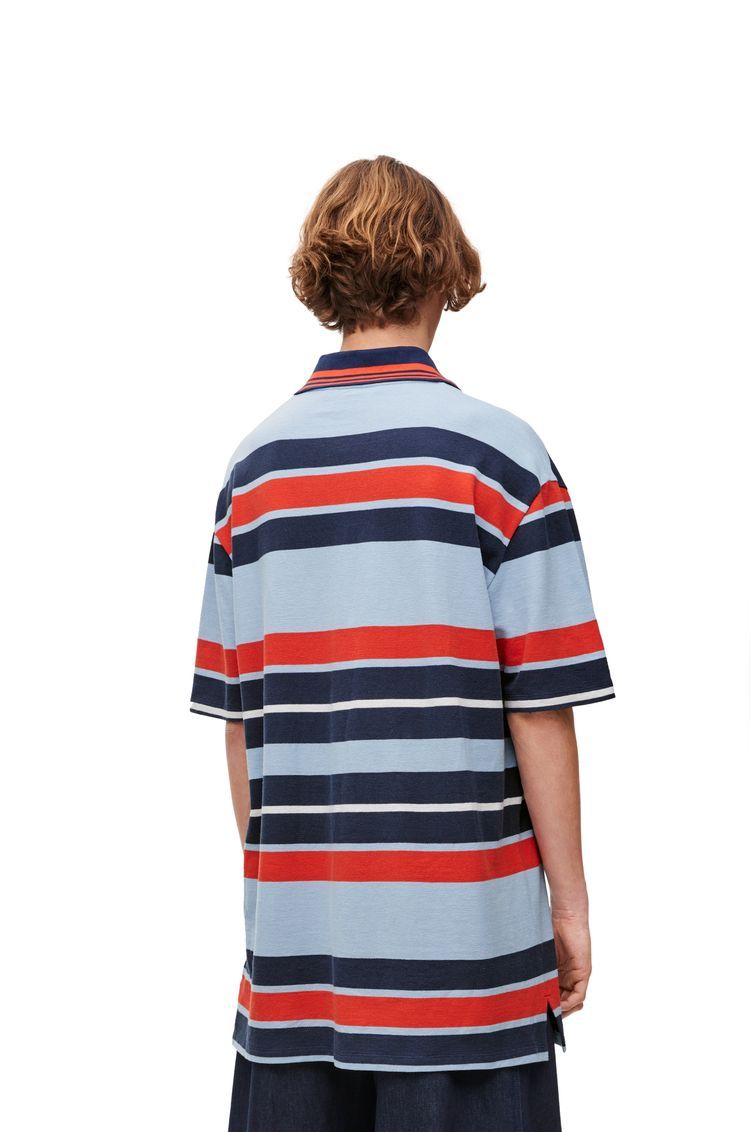 Oversized fit Polo in cotton and linen