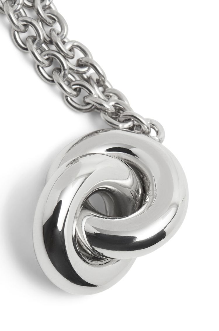 Donut single link necklace in sterling silver