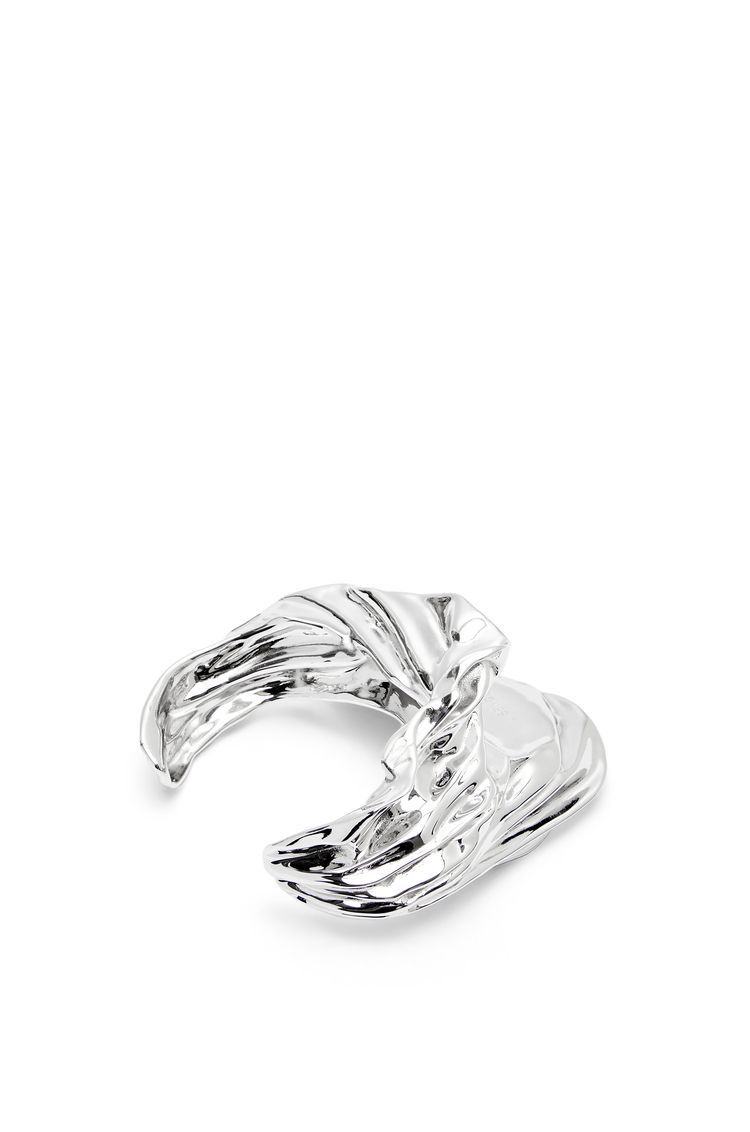 Pleated Fan cuff in sterling silver