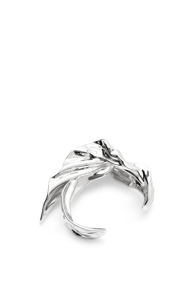 Pleated Fan cuff in sterling silver