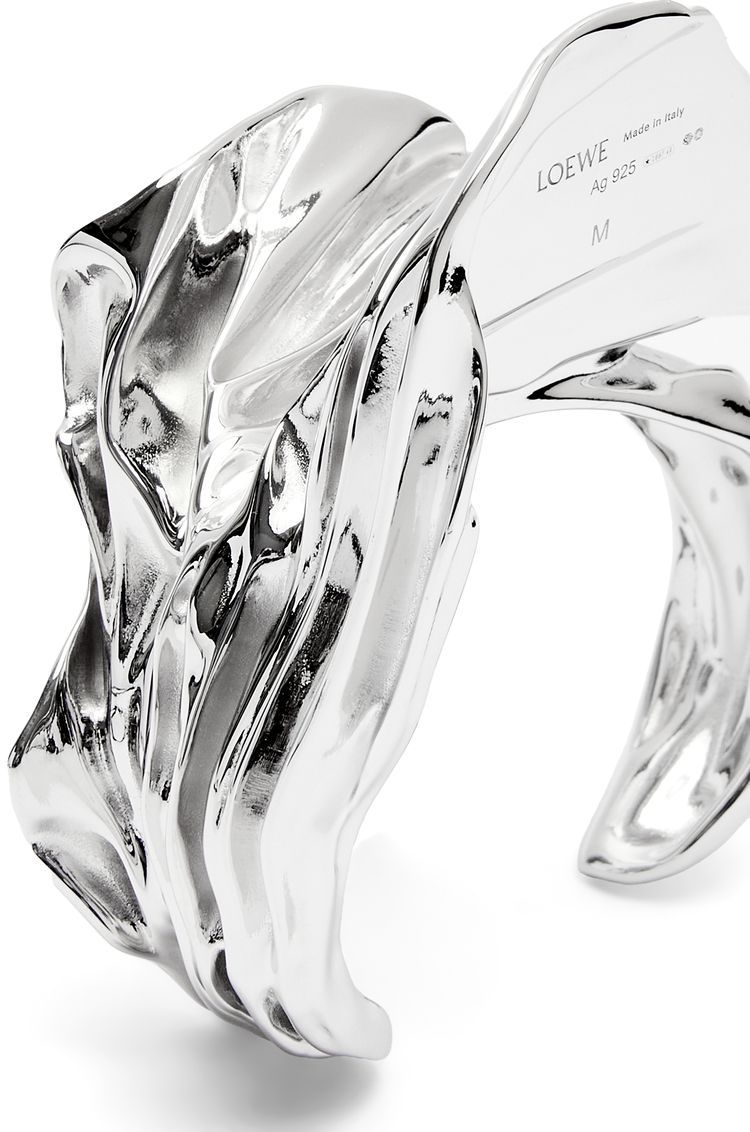 Pleated Fan cuff in sterling silver