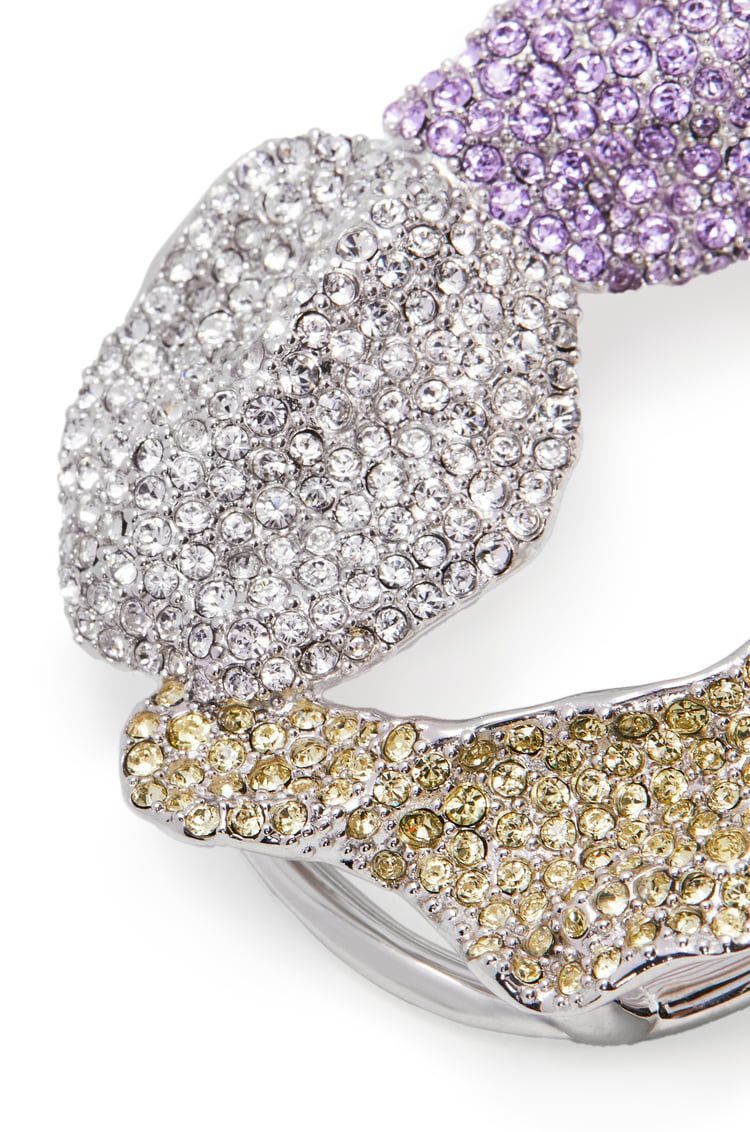 Glitter Fragment ear cuff in sterling silver and crystals