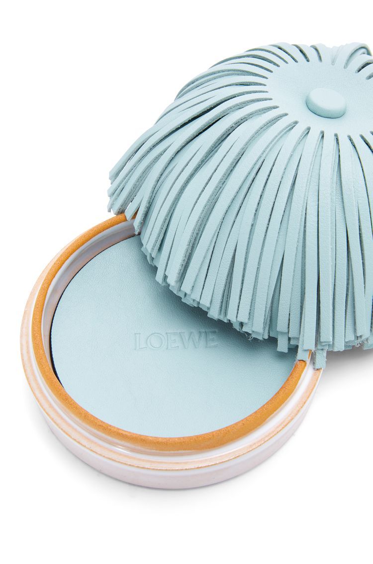 Small tassel box in ceramic and calfskin