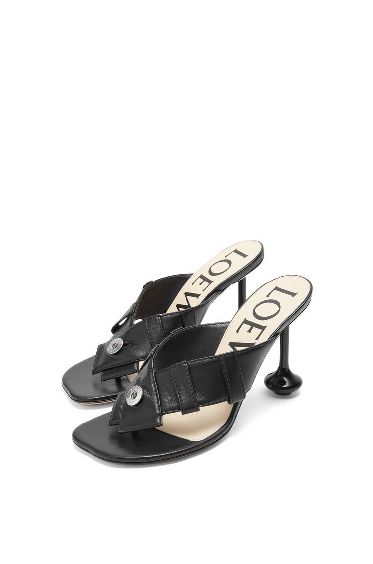Toy Panta toe post heel sandal in lambskin