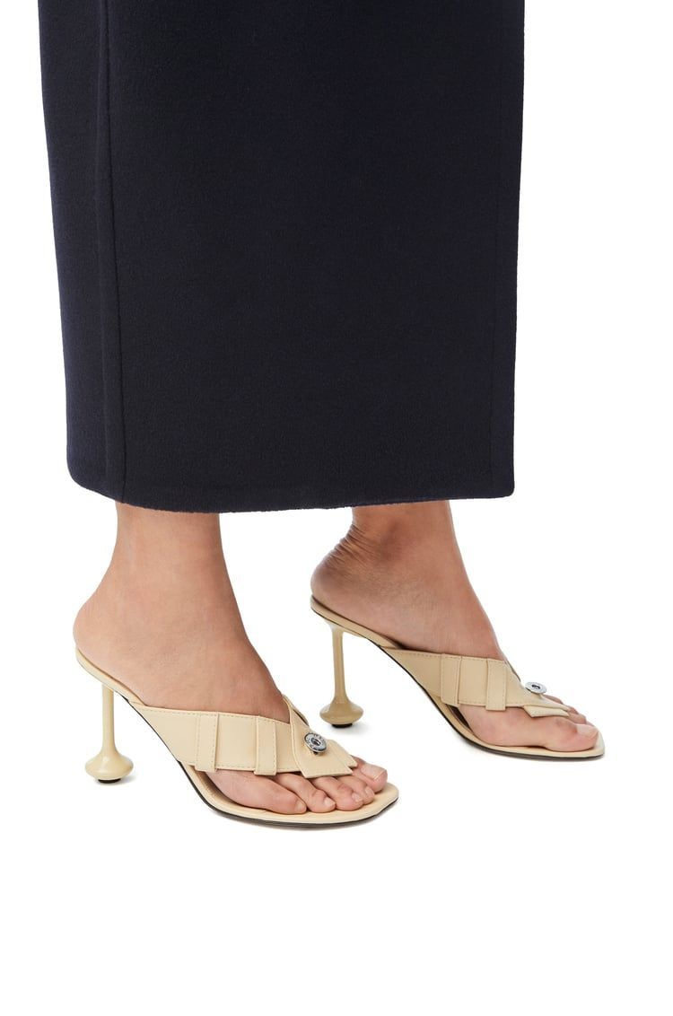 Toy Panta toe post heel sandal in lambskin