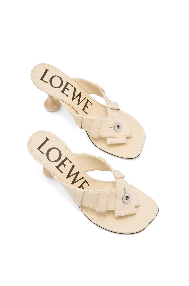 Toy Panta toe post heel sandal in lambskin