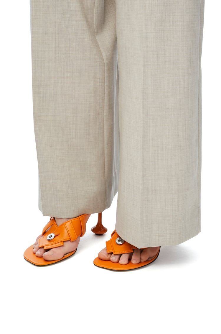 Toy Panta toe post heel sandal in lambskin