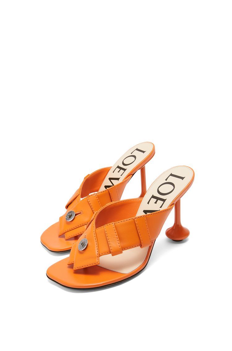 Toy Panta toe post heel sandal in lambskin