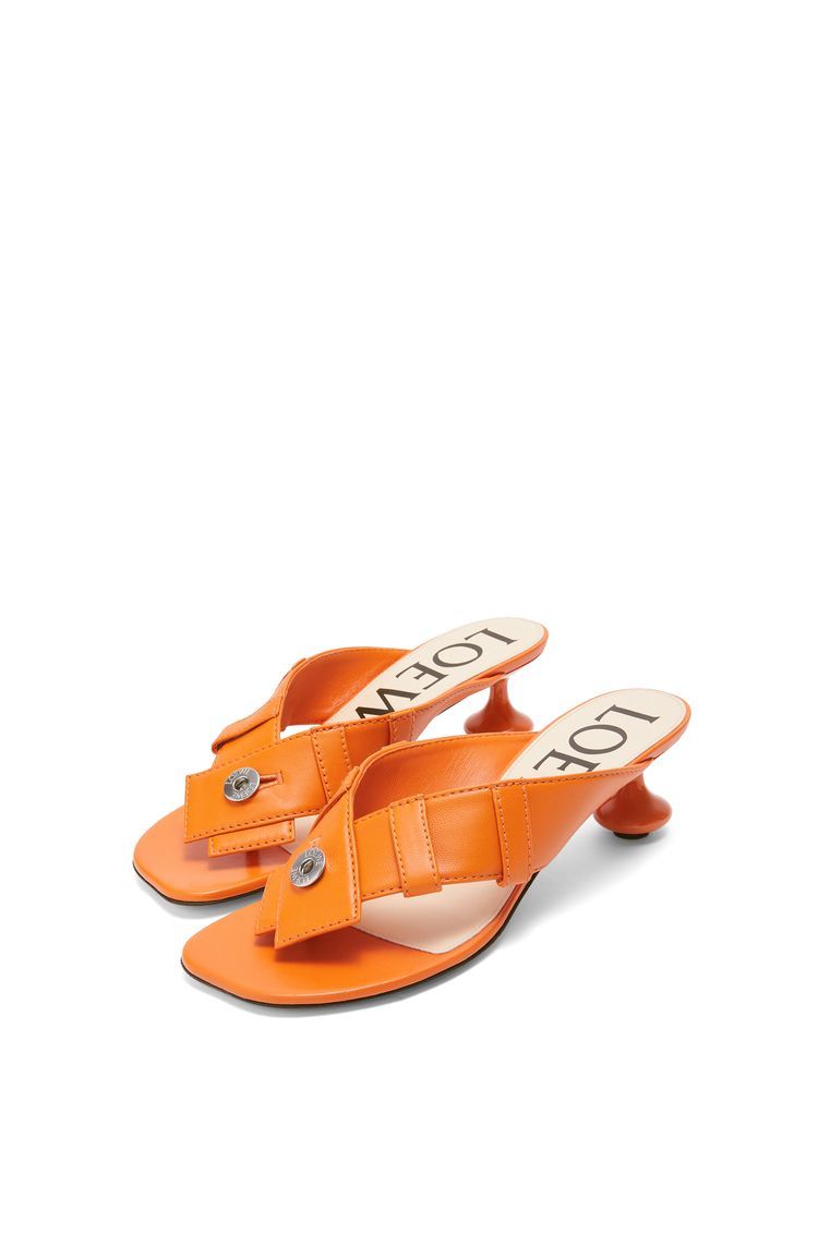 Toy Panta toe post heel sandal in lambskin