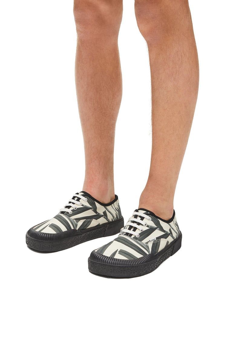 Terra Vulca lace-up sneaker in printed canvas