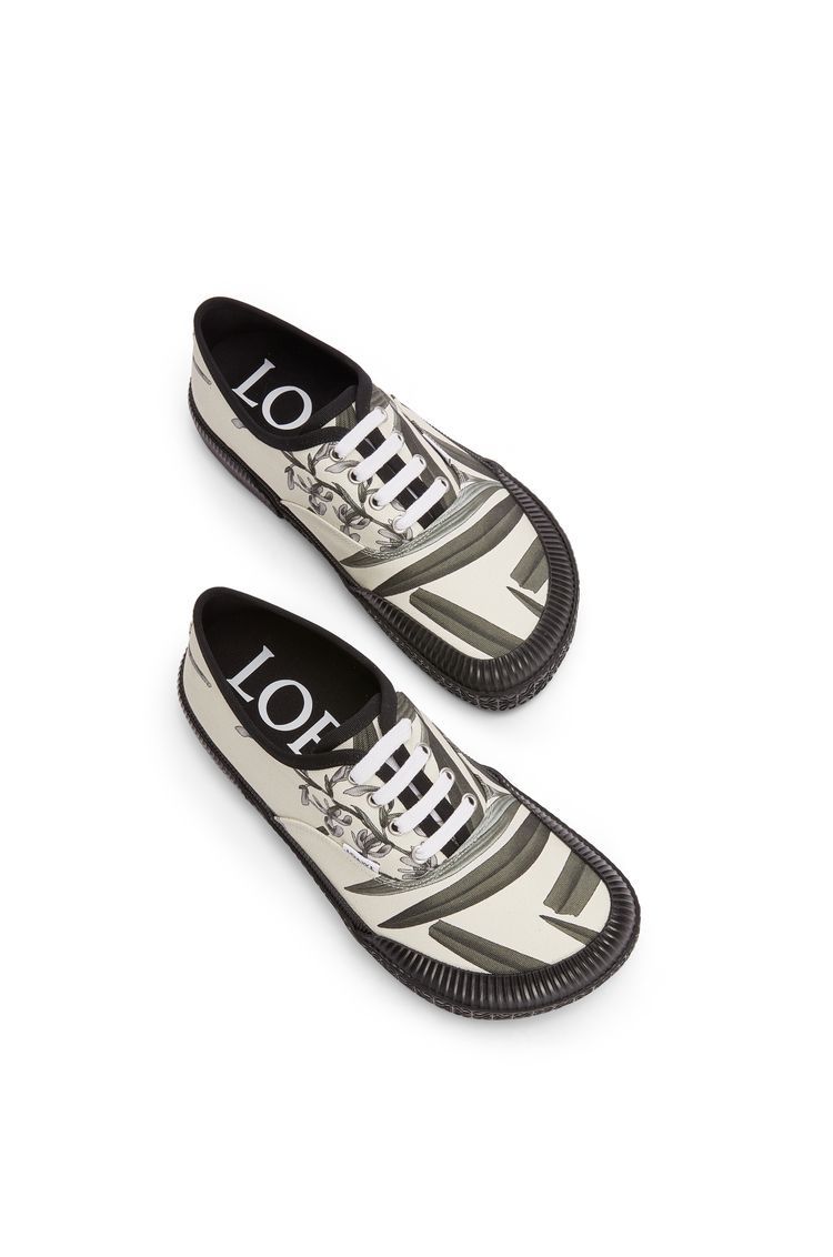 Terra Vulca lace-up sneaker in printed canvas