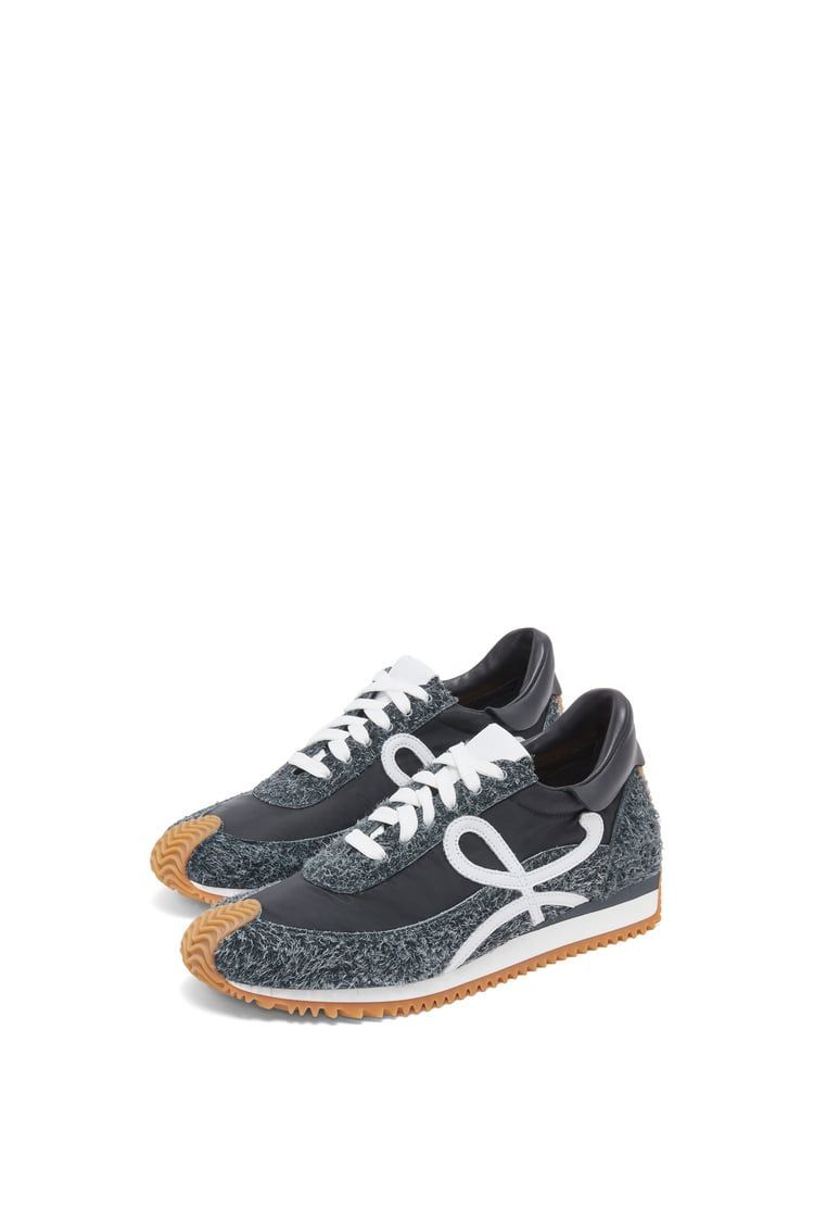 Flow Runner in nylon and brushed suede