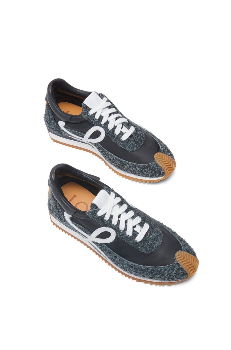 Flow Runner in nylon and brushed suede