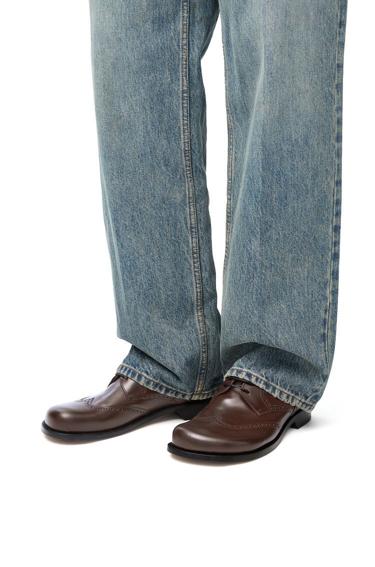 Campo brogue derby in brushed calfskin
