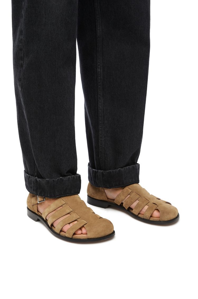 Campo sandal in suede calfskin