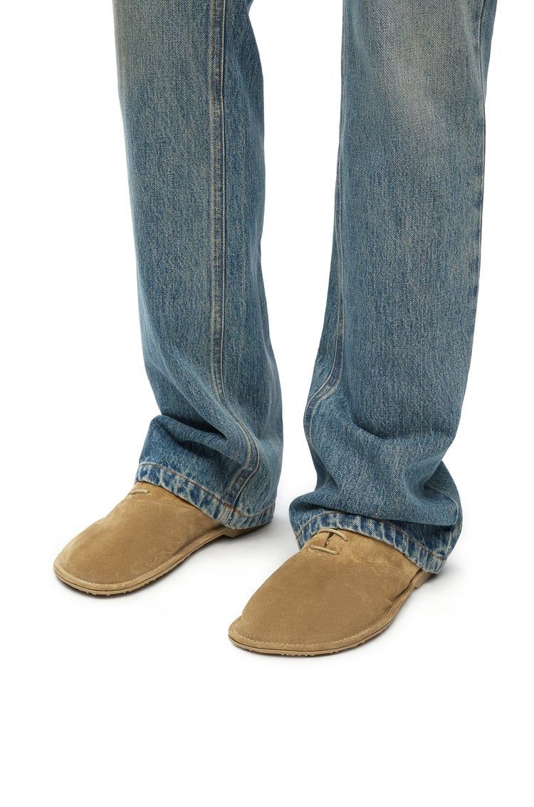 Folio derby in suede calfskin