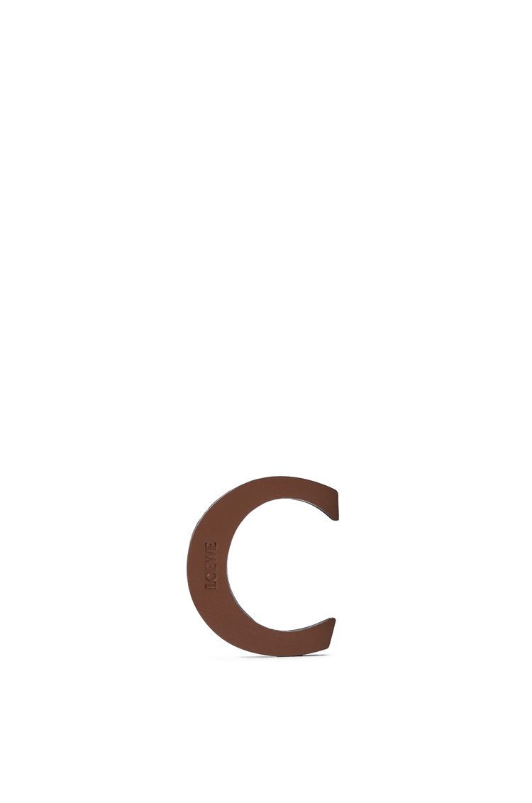 Letter dice in calfskin and brass