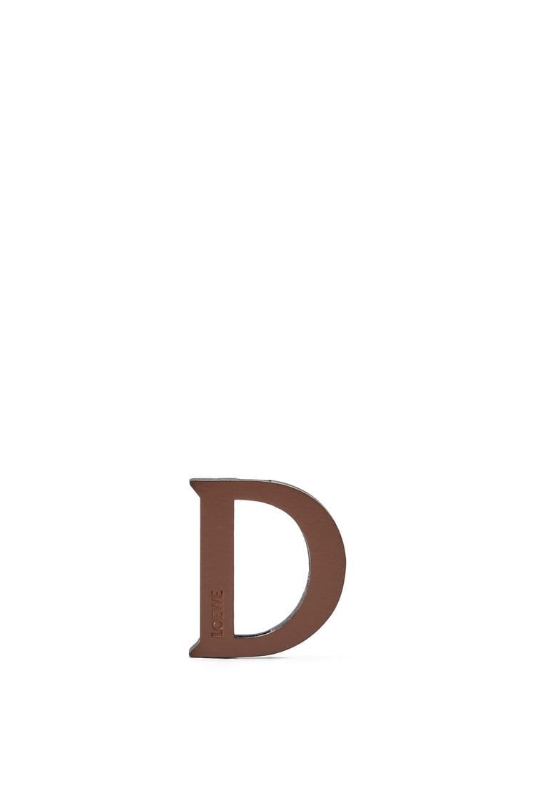 Letter dice in calfskin and brass
