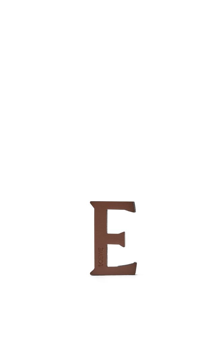 Letter dice in calfskin and brass