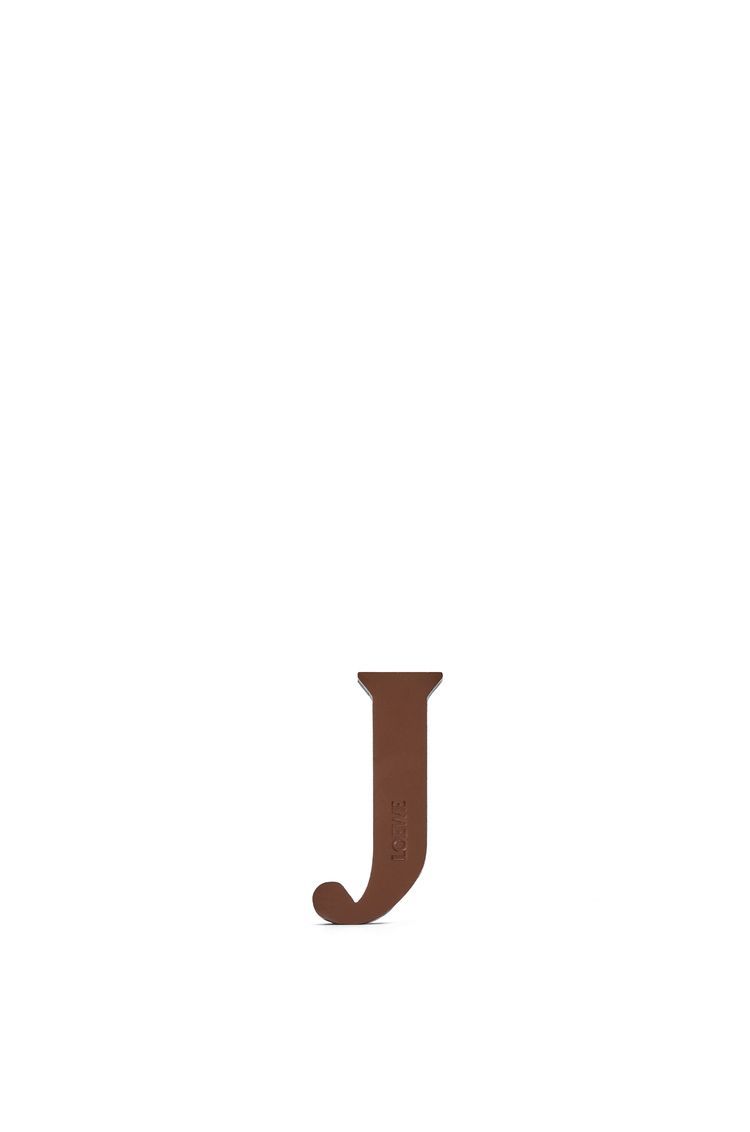 Letter dice in calfskin and brass