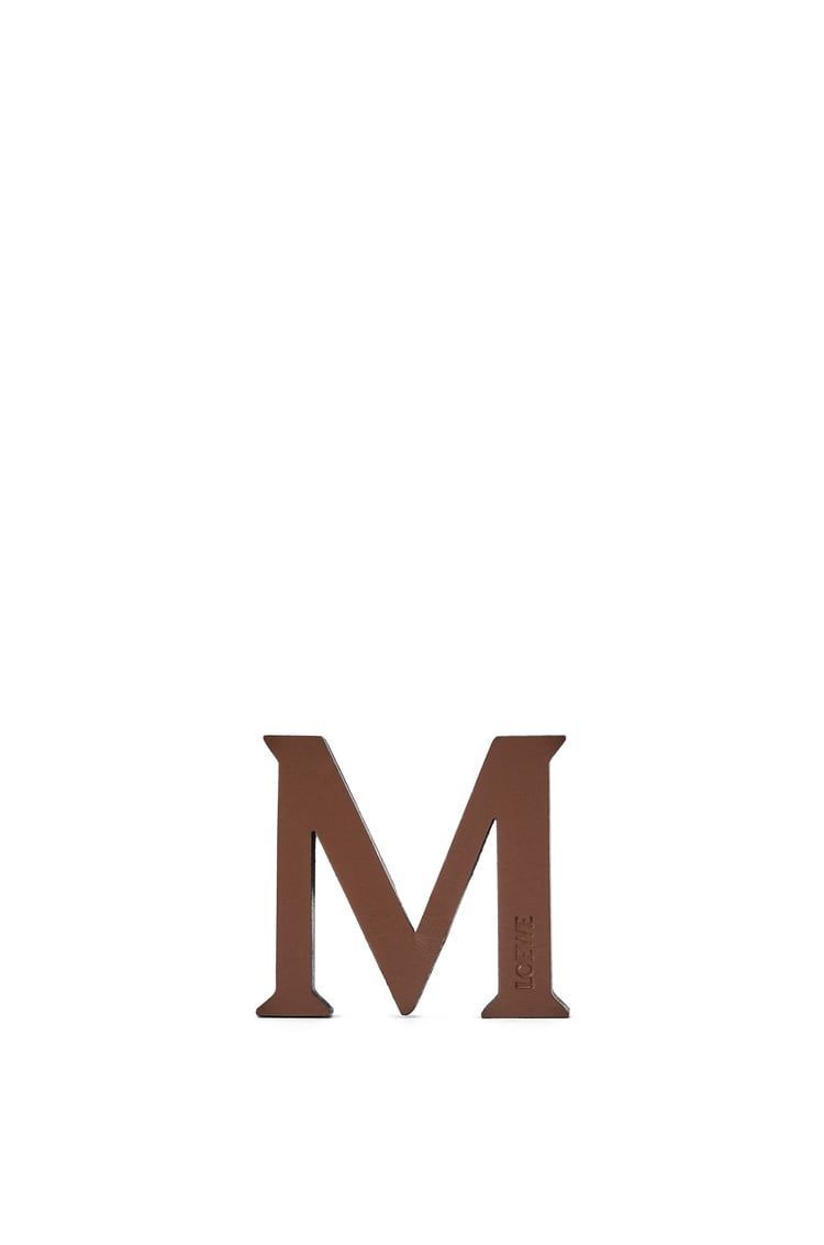 Letter dice in calfskin and brass
