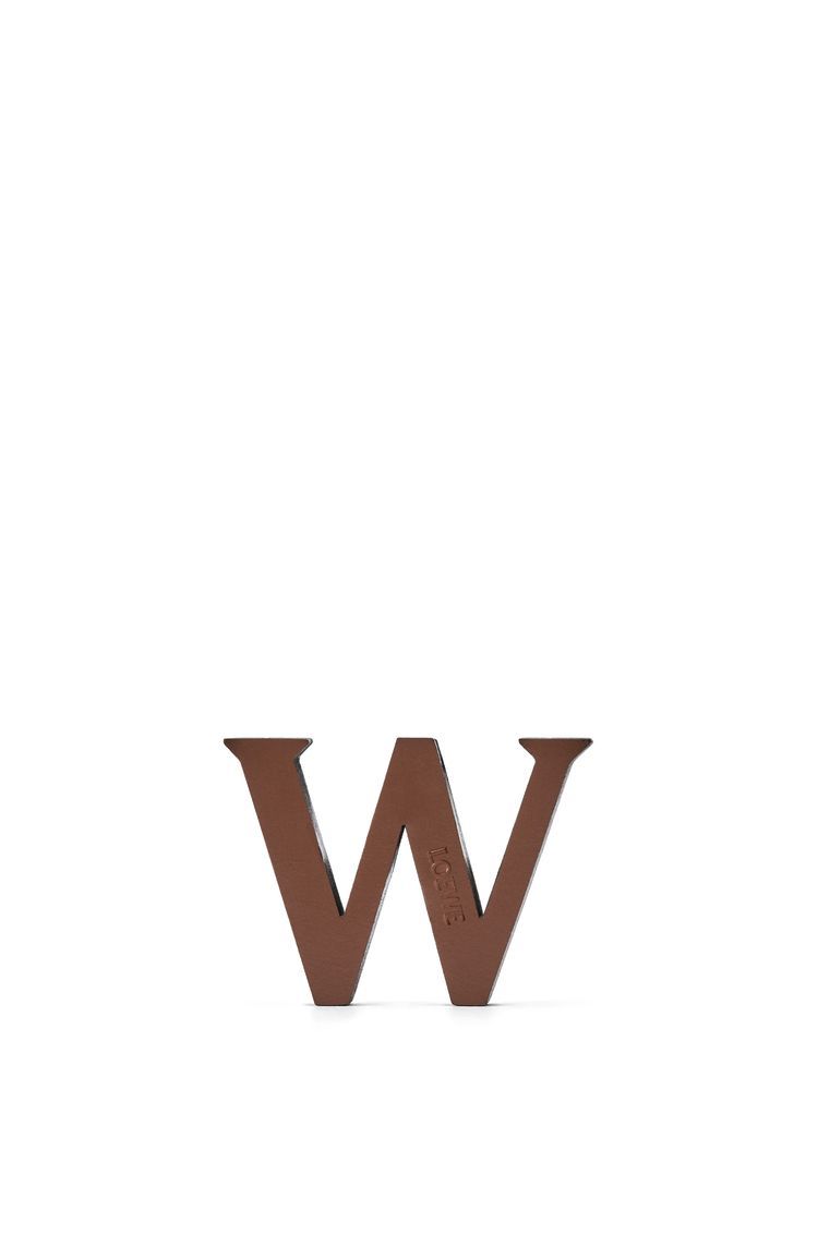 Letter dice in calfskin and brass
