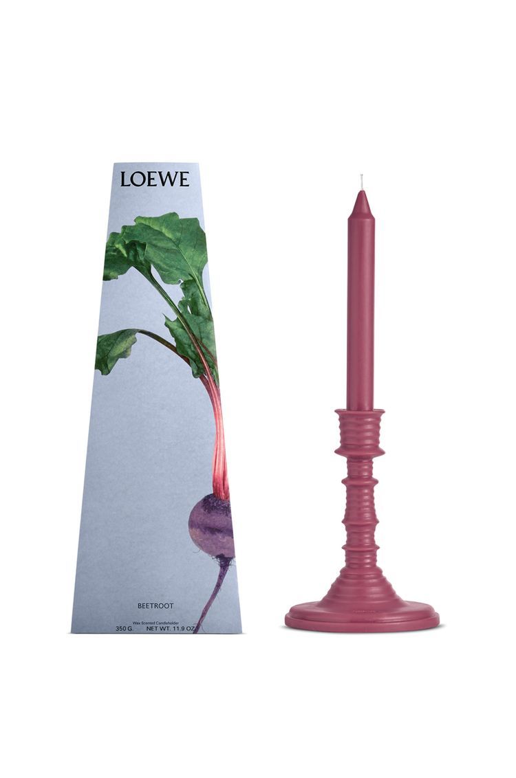 Beetroot wax candleholder