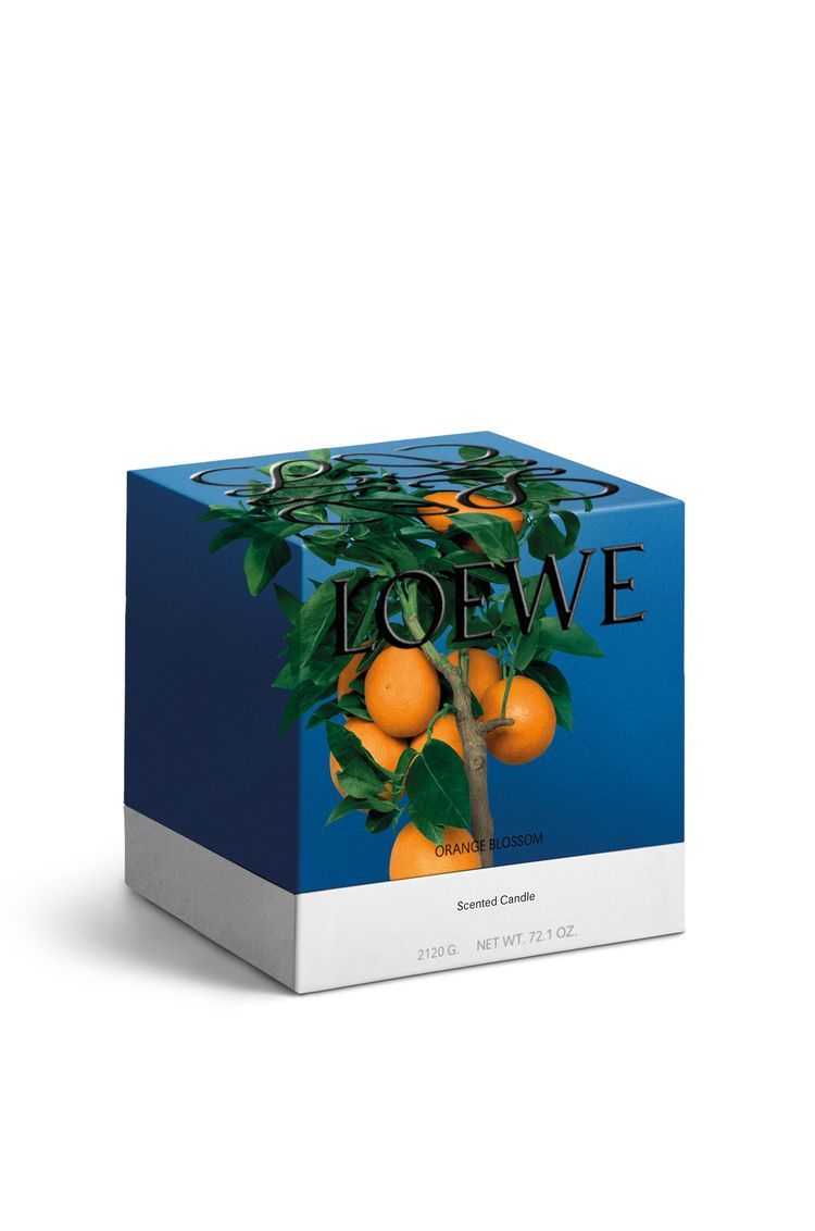 Large Orange Blossom Candle