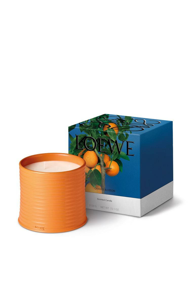 Large Orange Blossom Candle