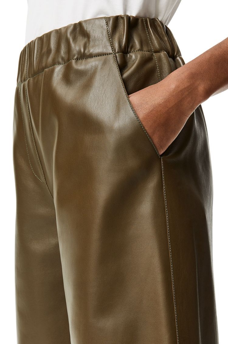 Cropped trousers in nappa lambskin