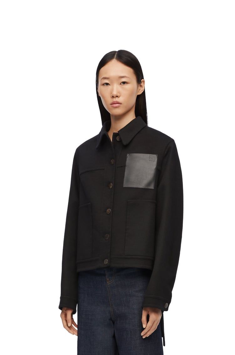 Workwear jacket in wool and cashmere