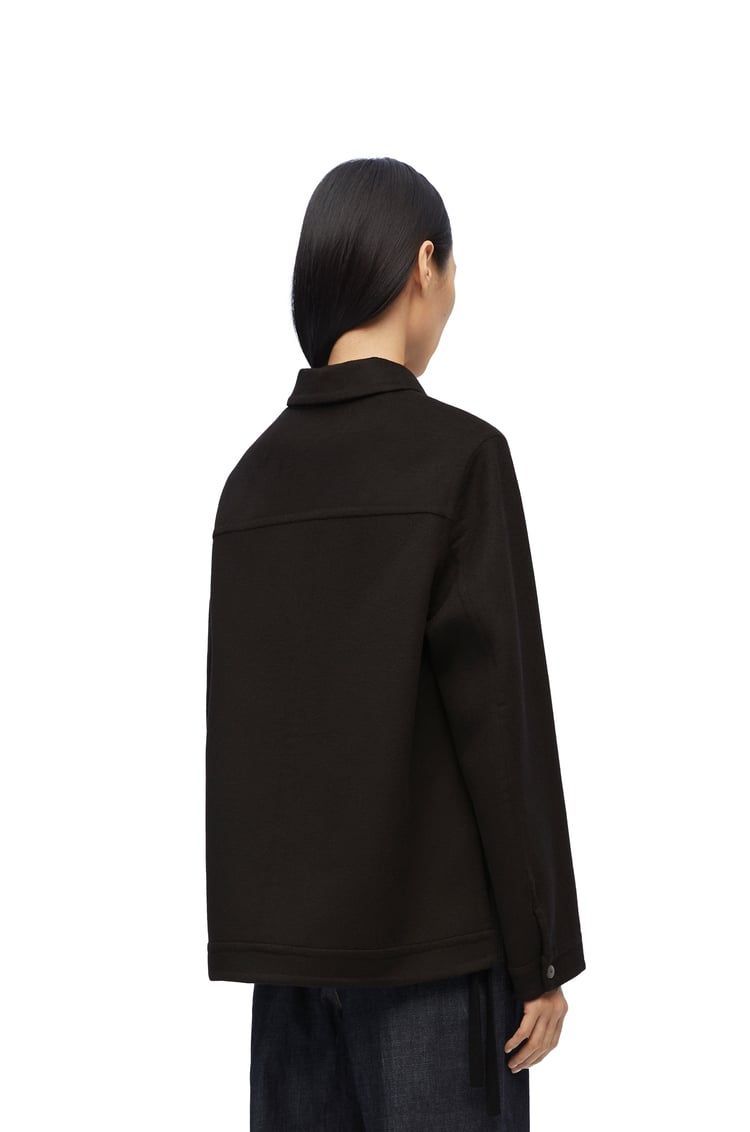 Workwear jacket in wool and cashmere