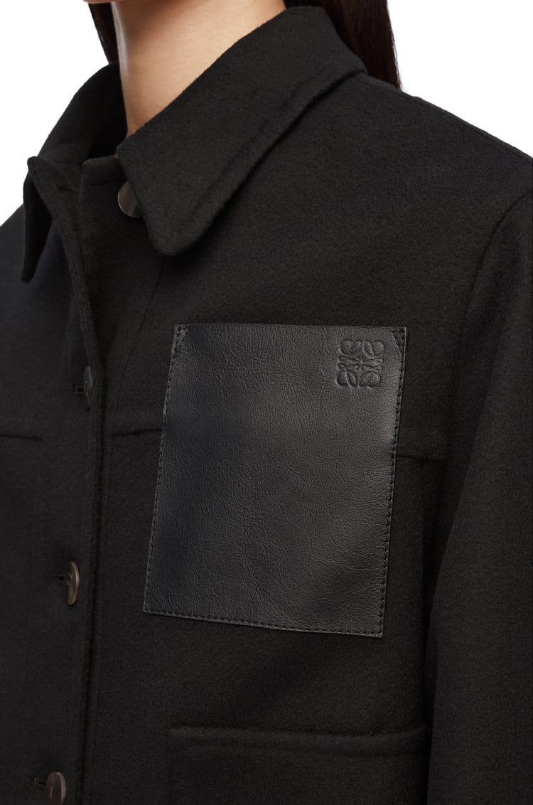 Workwear jacket in wool and cashmere