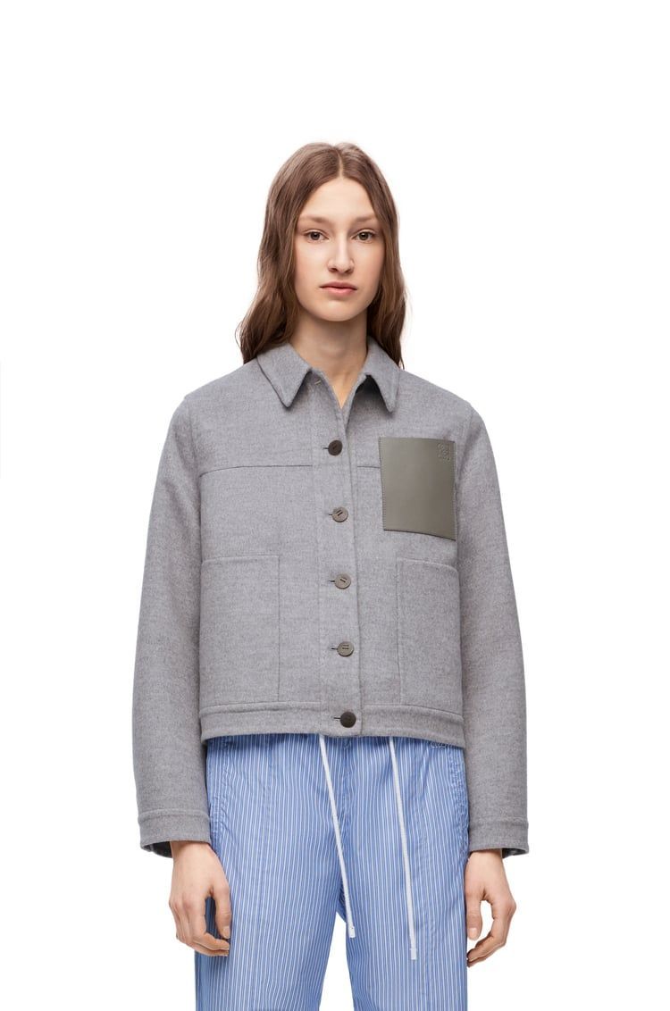 Workwear jacket in wool and cashmere