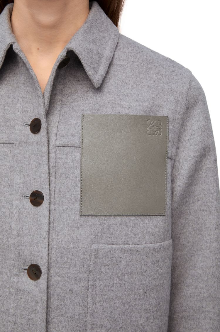 Workwear jacket in wool and cashmere