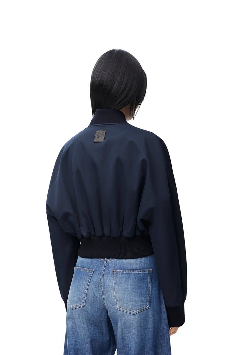 Bomber jacket in cotton and silk
