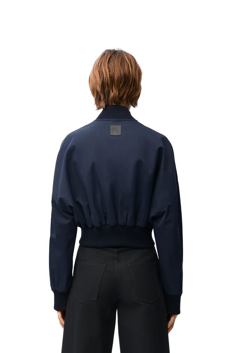 Bomber jacket in cotton and silk