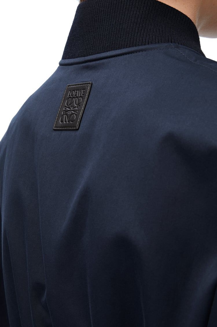 Bomber jacket in cotton and silk