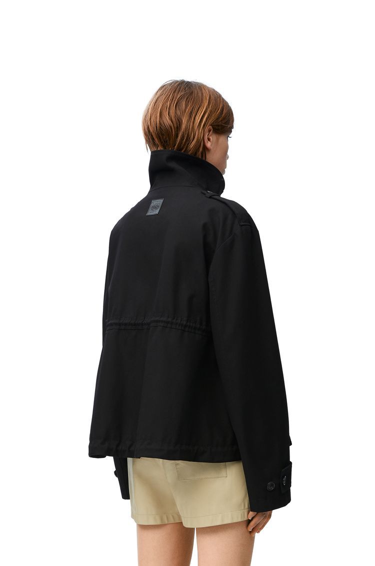 Short parka in cotton