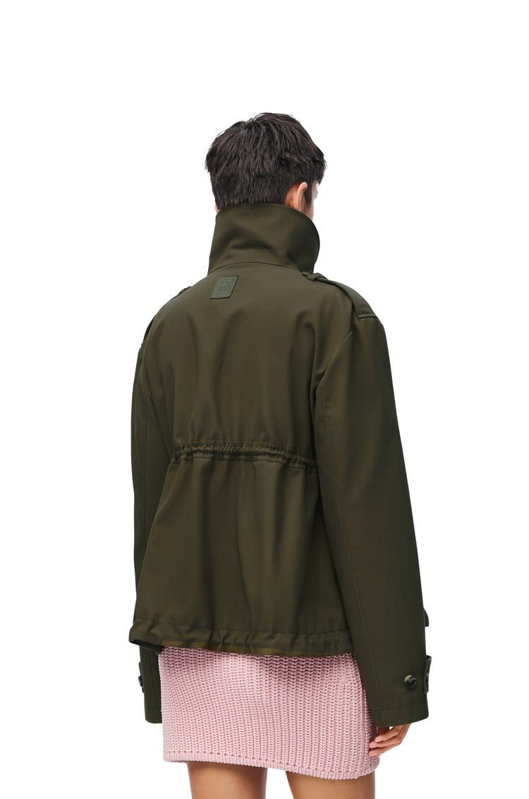 Short parka in cotton