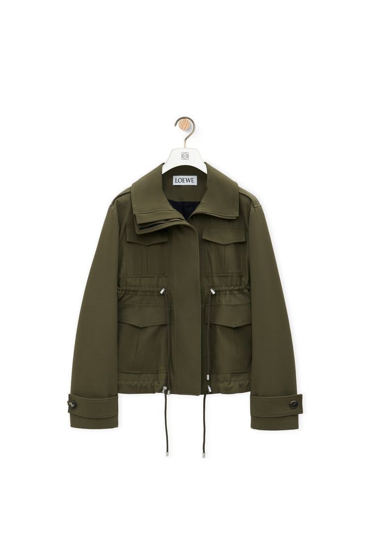 Short parka in cotton